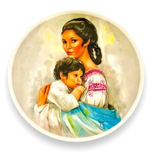 Plate Mothers Day Plate Young Americans By Leo Jansen Mother & Child